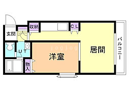 ジェイステージ1 1LDKの間取図画像