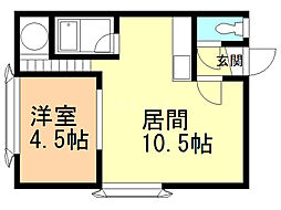 ギャラント 1DKの間取図画像