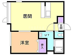 ロイヤルハイム沼ノ端F 1LDKの間取図画像