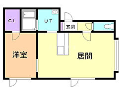 レイク、ルイーズ 1LDKの間取図画像