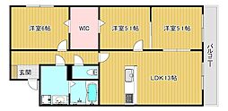 Ace One 3LDKの間取図画像