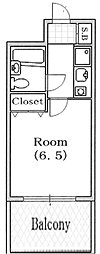 エスリード難波 1Kの間取図画像
