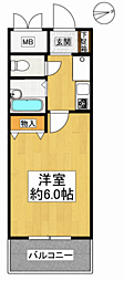 エスリード難波 1Kの間取図画像