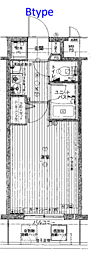 エスリード梅田西3 1Kの間取図画像