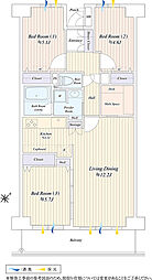 月島ホームズ 3SLDKの間取図画像