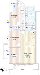 間取図画像 2SLDK