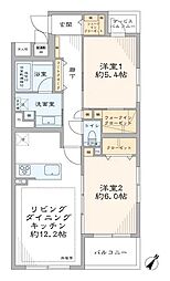 ボヌール千石 2LDKの間取図画像