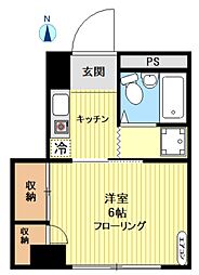 サウンドラインシノ 1Kの間取図画像