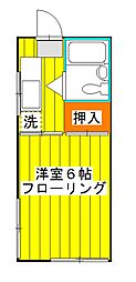大野第一コーポ 1Kの間取図画像