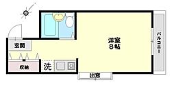 メゾン・ラポール ワンルームの間取図画像