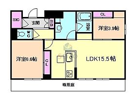 大阪府大阪市淀川区東三国2丁目（賃貸マンション2LDK・1階・61.68㎡） その2