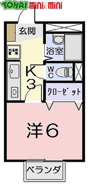 エスポワールY・K　B棟 1H｜三重県松阪市久保町(賃貸マンション1K・1階・21.94㎡)の写真 その2