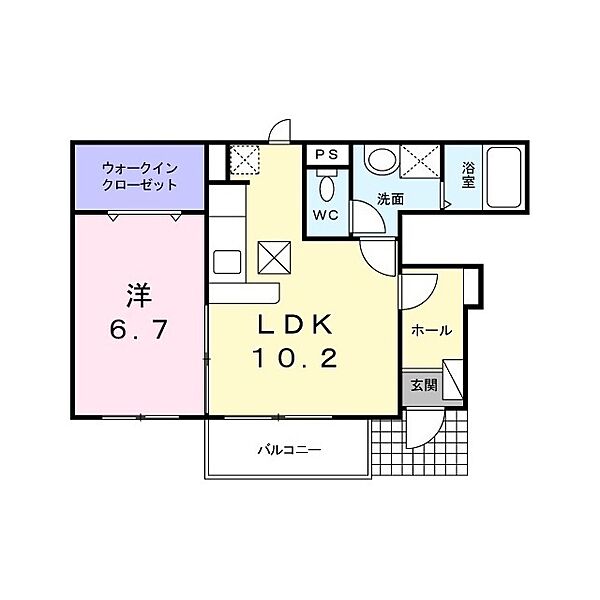 プロムナード 102｜静岡県三島市安久(賃貸アパート1LDK・1階・42.72㎡)の写真 その2