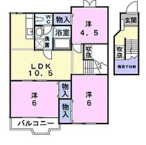 エスポワール2000 203 ｜ 静岡県裾野市茶畑（賃貸アパート3LDK・2階・65.57㎡） その2