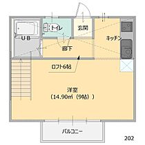 ランドハイツ 202 ｜ 群馬県館林市大街道１丁目4-41（賃貸アパート1K・2階・20.66㎡） その2