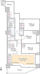 プラウド桜台 3LDKの間取図画像