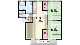 メルヴィルA棟  ｜ 兵庫県明石市和坂（賃貸アパート2LDK・1階・54.38㎡） その2