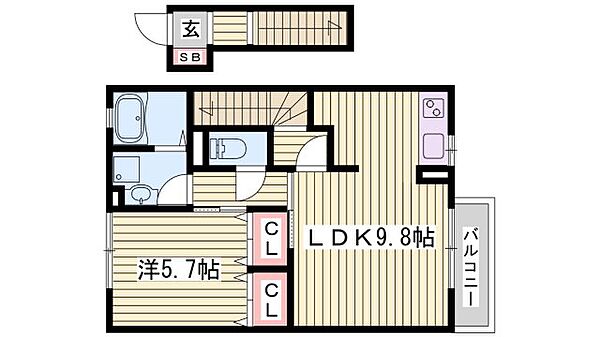 ラフィーネ林III ｜兵庫県神戸市垂水区下畑町(賃貸アパート1LDK・2階・43.85㎡)の写真 その2