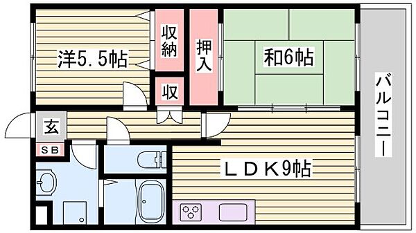 グリーンエイトIV ｜兵庫県明石市魚住町清水(賃貸マンション2LDK・3階・50.82㎡)の写真 その2