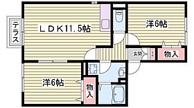 ラフィーネ二ツ屋  ｜ 兵庫県神戸市西区二ツ屋1丁目（賃貸アパート2LDK・1階・53.82㎡） その2