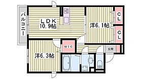 コーシェリ・アイ  ｜ 兵庫県明石市松の内1丁目（賃貸アパート2LDK・2階・55.53㎡） その2