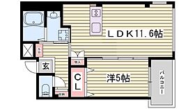 ナスタチウム  ｜ 兵庫県明石市魚住町錦が丘4丁目（賃貸マンション1LDK・5階・42.98㎡） その2