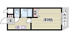 ジュネス鴨池  ｜ 兵庫県明石市魚住町鴨池（賃貸マンション1K・2階・21.60㎡） その2