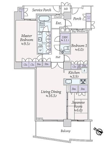 間取り アイムふじみ野タワー東館 29階/-
