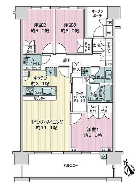 間取りを拡大表示