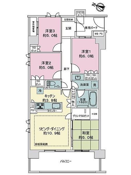 間取りを拡大表示