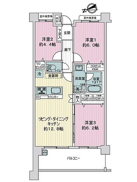 間取りを拡大表示