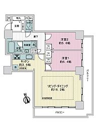 UR都市機構大泉学園ゆめりあタワー 2LDKの間取図画像