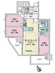 シティハウス東池袋 3LDKの間取図画像