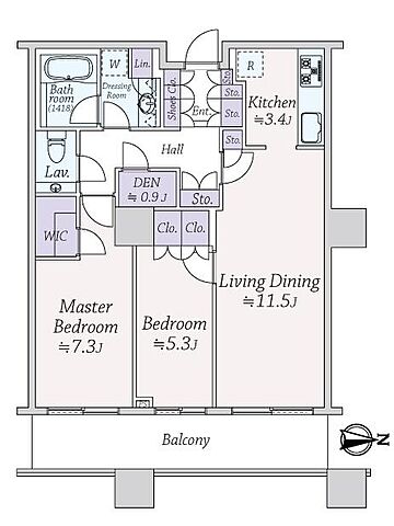 間取り Ｂｒｉｌｌｉａタワー東京 39階/-