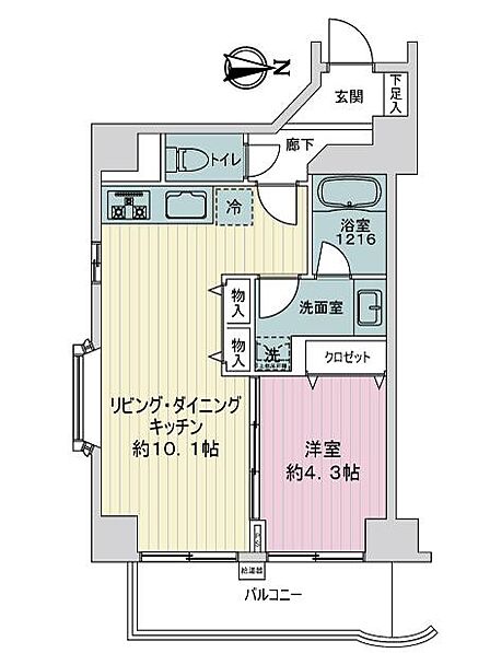 1LDK 間取り