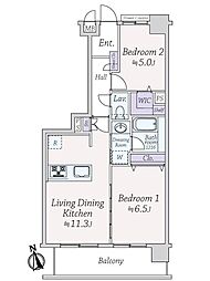 ファミール浅草一丁目 2LDKの間取図画像