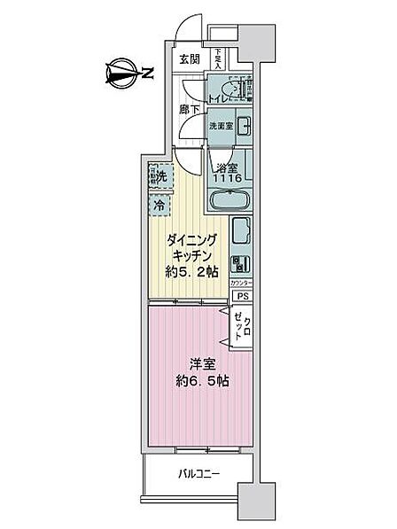 1DK 間取り