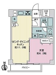 ライオンズマンション両国南 1LDKの間取図画像