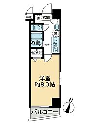 アルファコート西川口4 1Kの間取り