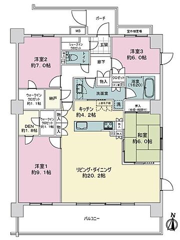 間取り テゾーロ船橋ブライトレジデンス 5階/-