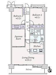 ワイズ222 3LDKの間取図画像