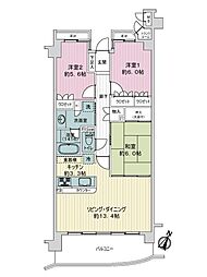 ジェイシティ金沢文庫 3LDKの間取り
