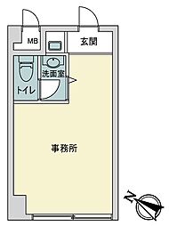 渋谷南平台ビル ワンルームの間取図画像