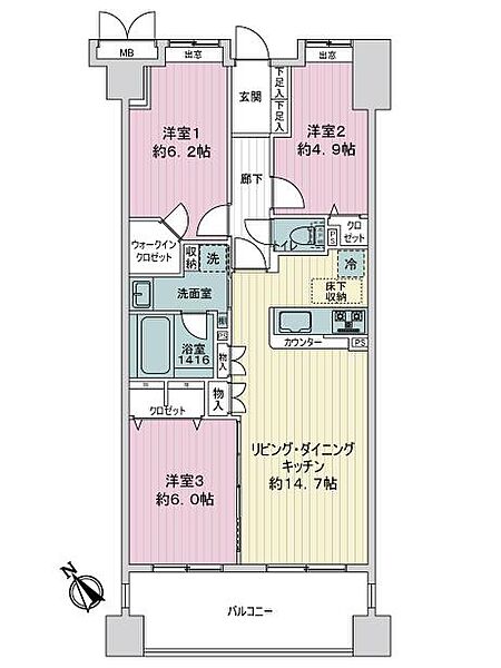 間取りを拡大表示