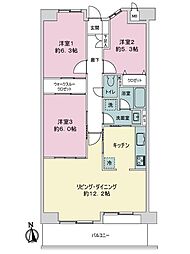 藤和シティコープ神山 3LDKの間取図画像