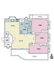 オレンジタウン 3LDKの間取図画像