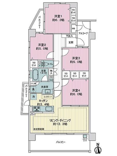 間取りを拡大表示