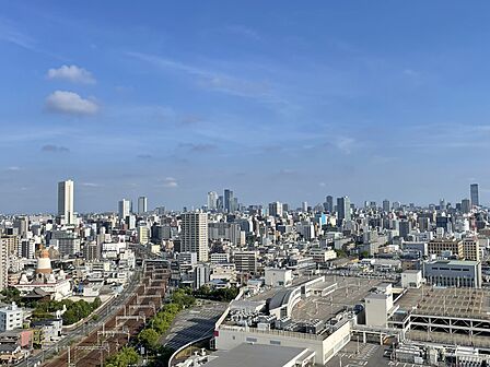 北側バルコニーから北側の眺望