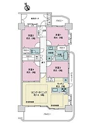 ライオンズガーデン勝川 4LDKの間取図画像