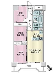 ライオンズマンション大和第3 3LDKの間取図画像
